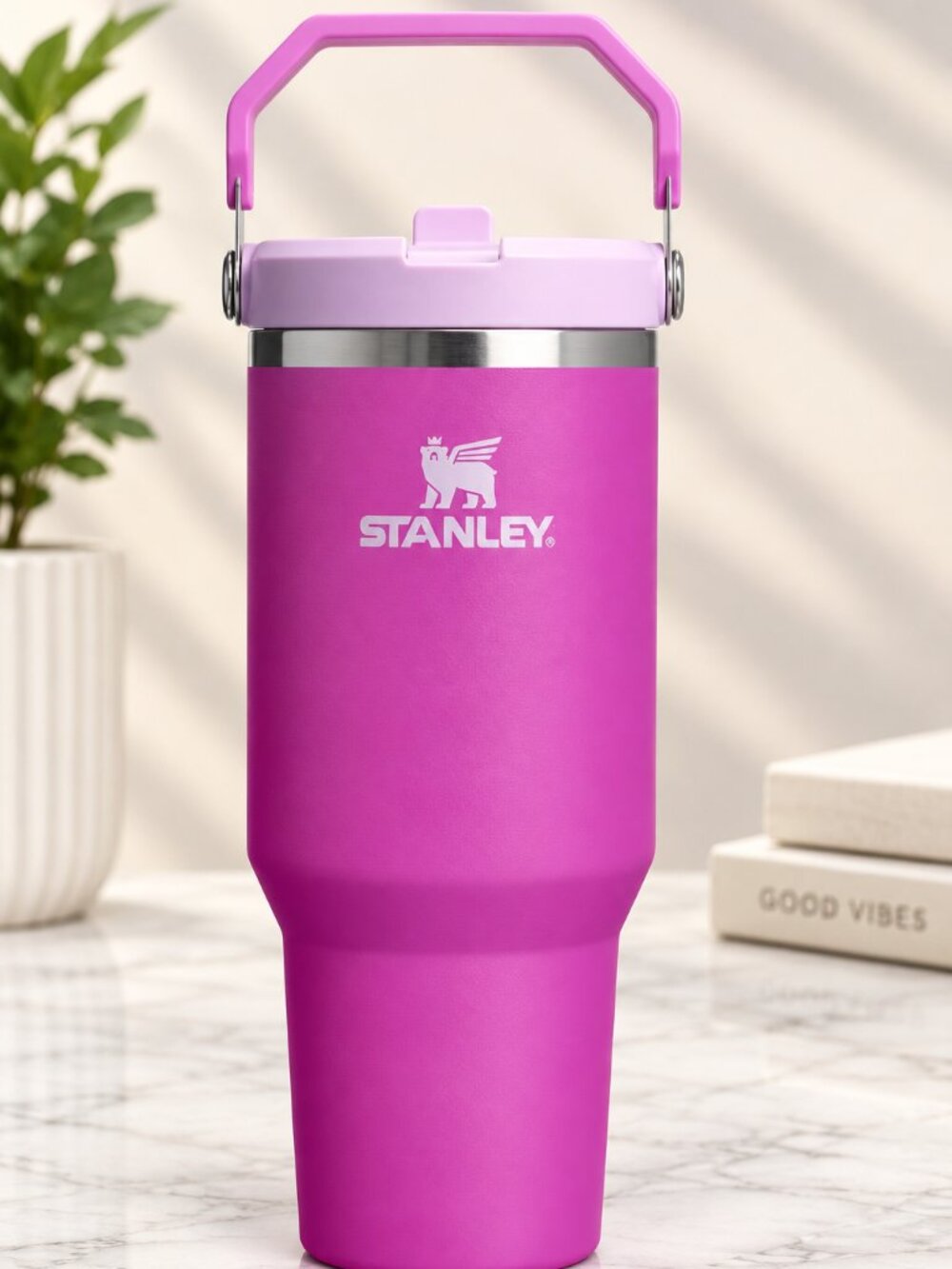 STANLEY IceFlow 2.0 Flip Straw Tumbler, 40 oz, Dark Blossom